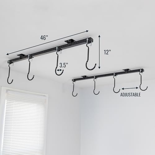 Teal Triangle Adjustable Ceiling Mounted Bike Rack | Garage Storage - Image 3