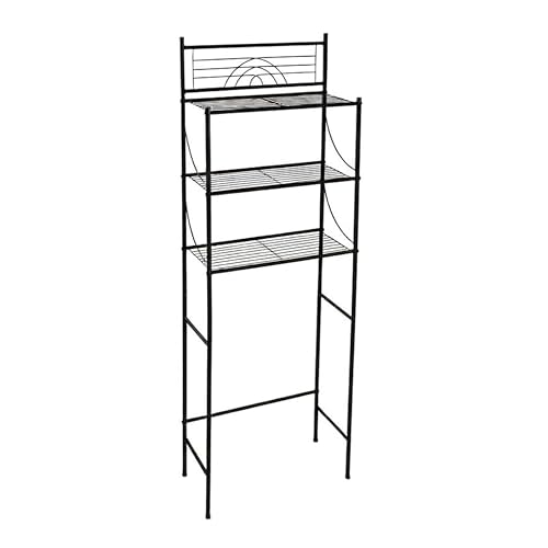 Bath Bliss 3 Tier Freestanding Bathroom Space Saver, Black - Image 2