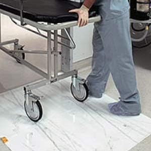 Cleanroom Adhesive/Sticky/Tacky Mat 18" x 36" White (5 Pads of 30 Sheets) 5 Pads, 150 Sheets per Box. Each pad 30 Sheets