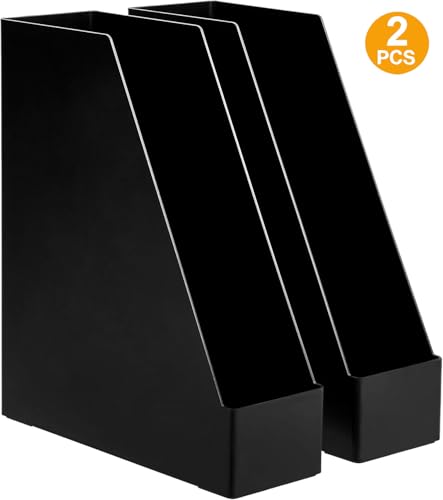 Amazon Basics Plastic Desk Organizer Magazine Rack and File - Image 5