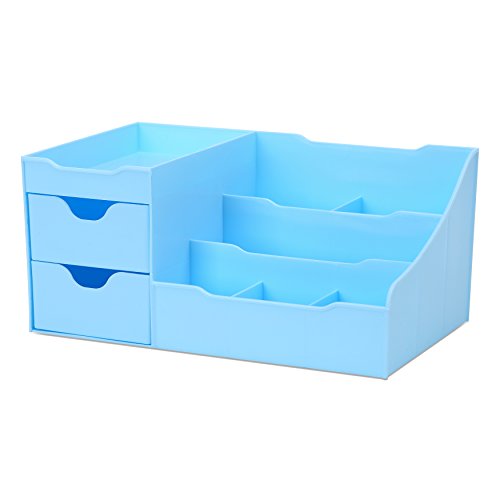 Uncluttered Designs Blue Makeup Organizer for Women, Dresser Top - Image 2