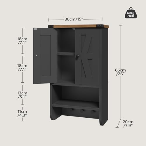 MAHANCRIS Bathroom Wall Cabinet, Farmhouse Wall-Mounted - Image 4
