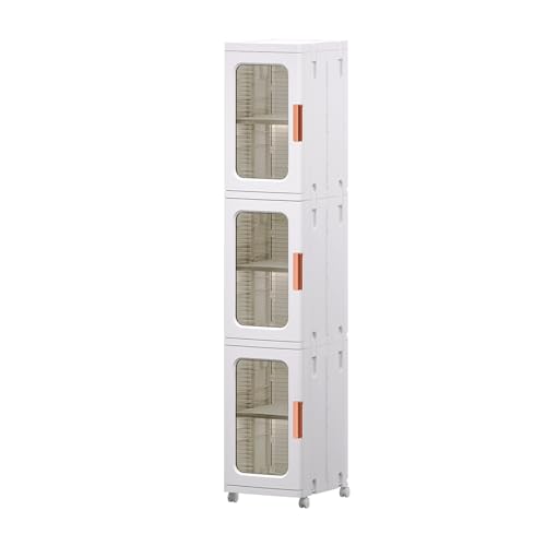 CXCJAI Narrow Storage Cabinet with Doors and Shelves Tall Skinny - Image 2