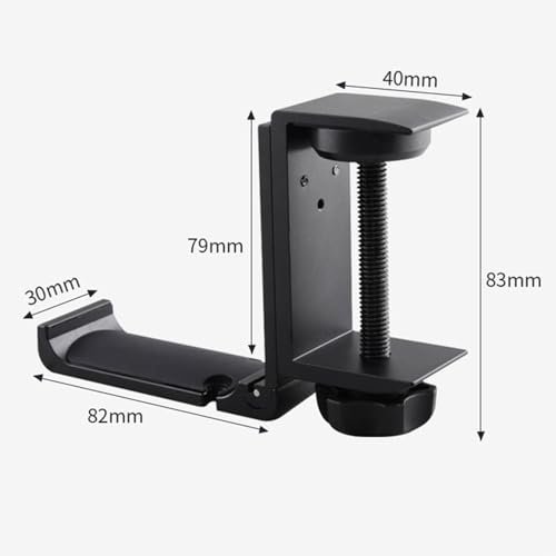 Aluminum Headphone Stand Hanger Foldable with Cable Clip - Image 3