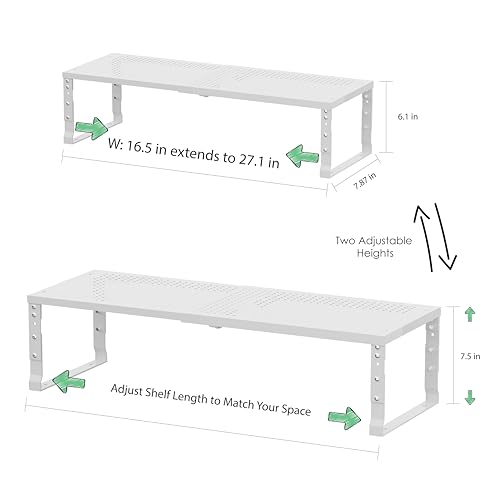 Metal Stackable Expandable Storage Rack, Thickened Steel - Image 4