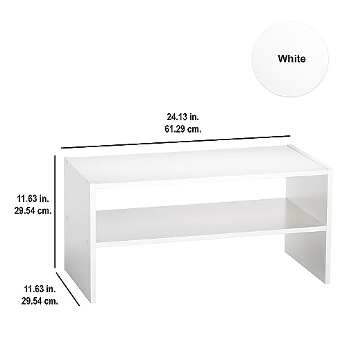 ClosetMaid #8993 Stackable 24in. Wide Horizontal Organizer, White - Image 4