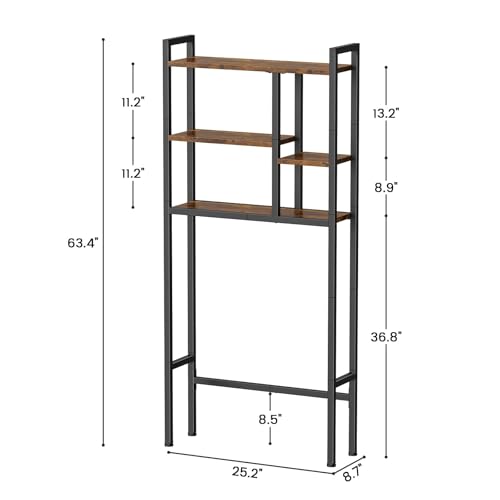 Over-The-Toilet Storage Rack, 3-Tier Bathroom Shelves Over Toilet - Image 3