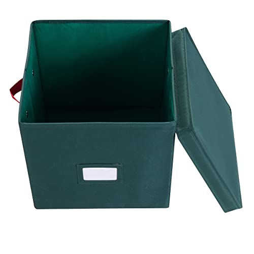 Elf Stor Christmas Ornament Storage Box, Green, 12” x 12” x 12” - Image 7