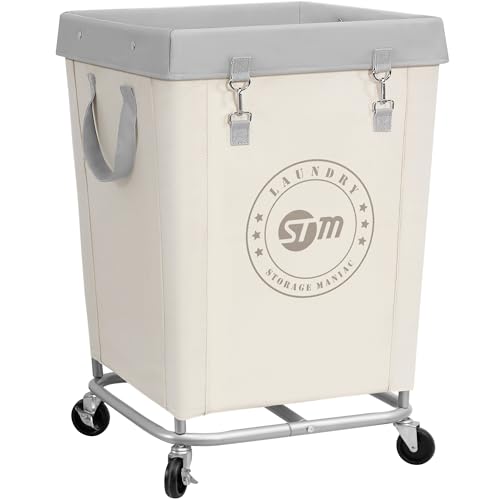 STORAGE MANIAC Rolling Laundry Hamper, Commercial Laundry Cart - Image 2