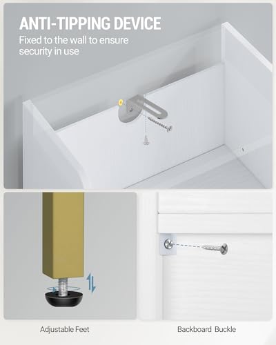 Hzuaneri Bathroom Storage Cabinet, Small Floor Cabinet - Image 5