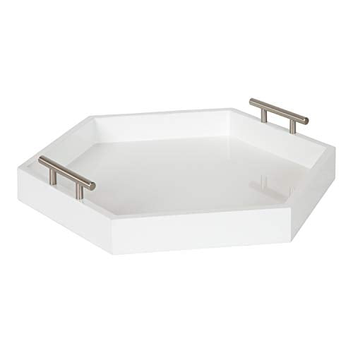 Kate and Laurel Lipton Modern Hexagon Tray, 18 x 18 - Image 2