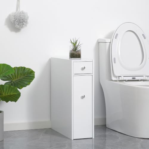 HOMCOM Bathroom Floor Organizer Free Standing Narrow - Image 5