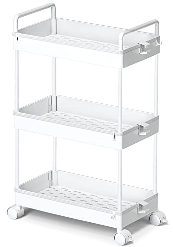 Ronlap 3 Tier Slim Rolling Storage Cart with Wheels Utility - Image 2