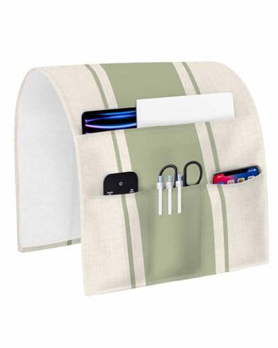Sofa Armrest Organizer Bedside Caddy, Sage Green Vintage - Image 2