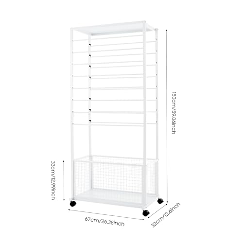 Ribbon Holder Organizer Rack,Double-Sided 16-TierRibbon - Image 4