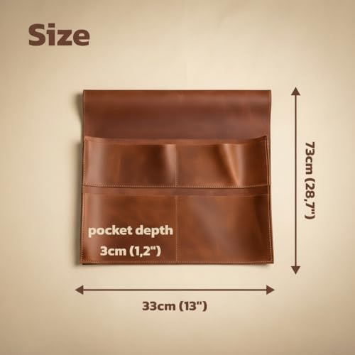 Genuine Leather Armrest Organizer – Sofa Armrest Caddy - Image 3
