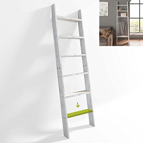 AKTOP Rustic Blanket Ladder 63 Inch, Adjustable Wood - Image 2