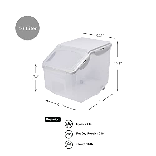10 Liter / 20 lbs Rice Storage Container with Measuring - Image 4