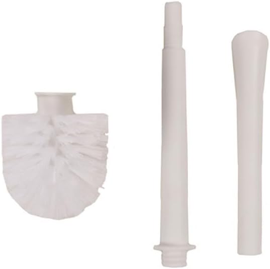 2-in-1 Removable Toilet Plunger and Brush Set with Holder, Heavy Duty Bathroom Cleaning Tools Bowl Scrubbing and Unclogging, Modern Black and White(White)