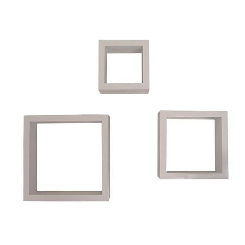 Organize It All Wall Mounted Floating Cube Shelves (Set of 3) - Image 6