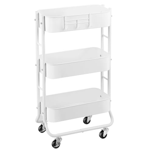 MAX Houser Slim 3-Tier Rolling Utility Cart with Ext | Pull Out Organi - Image 2