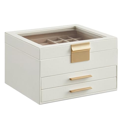 SONGMICS Jewelry Box Organizer, 3-Layer Storage with 2 Drawers - Image 2