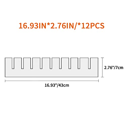12Pcs Drawer Dividers, 16.93" x 2.76" - Image 3