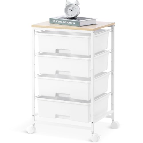 SYKIARIOL Rolling Cart with Drawers, 4-Drawer Utility Cart - Image 2