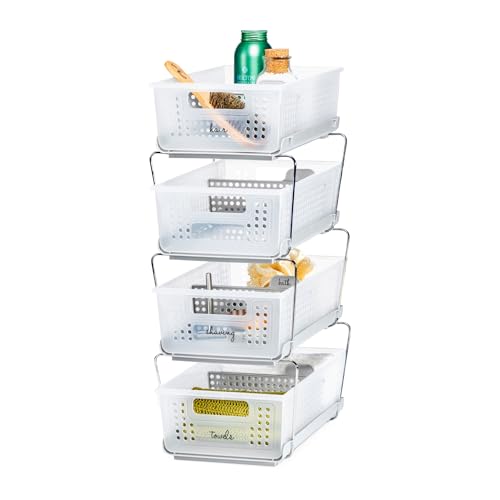 madesmart 2 Tier Organizer, Under Cabinet Storage with Pull Out - Image 6