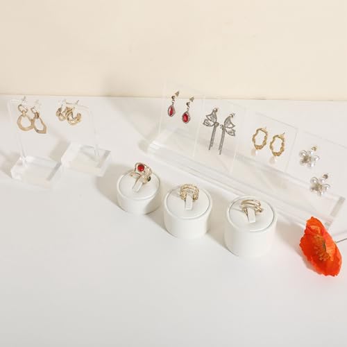 3pcs White Ring Display Stand for Selling, PU Leathe | All Products - Image 8