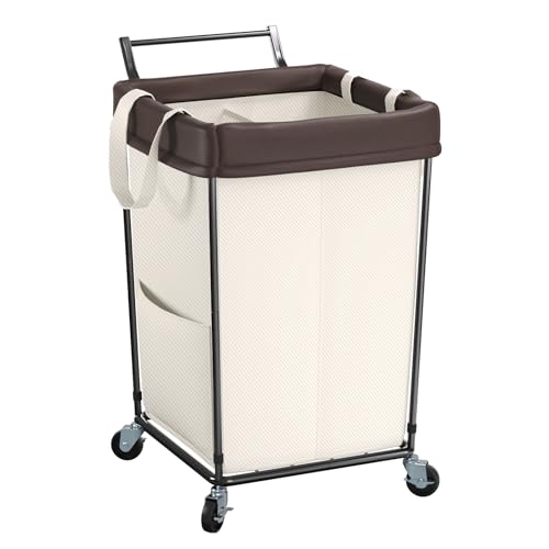 Rolling Laundry Hamper with Wheels and Handle, 160L - Image 2