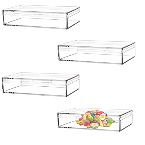 4-Pack Small Acrylic Box with Lid Jewelry Storage Box - Image 2