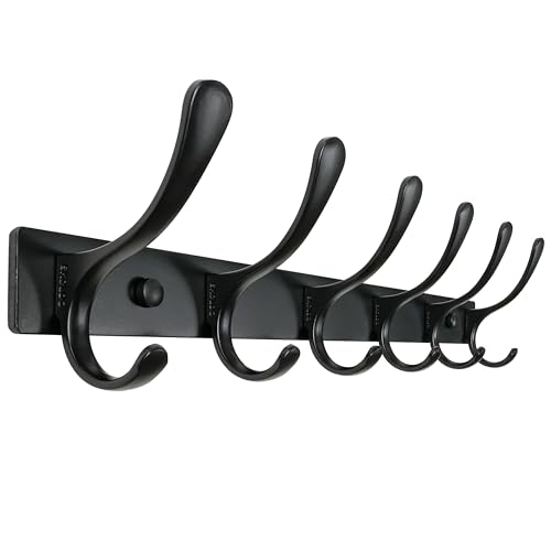 SKOLOO Coat Rack Wall Mounted - 6 Hooks, Heavy Duty - Image 2