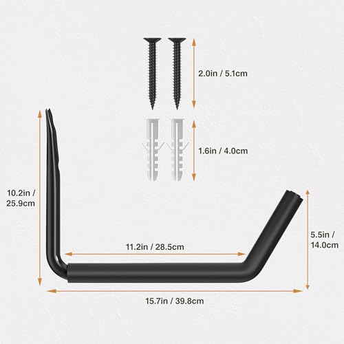 niffgaff Heavy Duty Garage Storage Hooks - 120 LB Capacity - Image 5