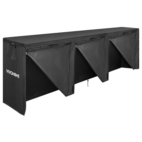 VIVOHOME 12ft Waterproof Firewood Log Rack Cover, Heavy - Image 4