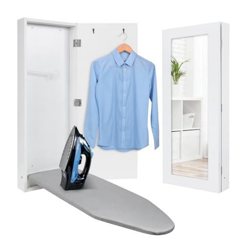 Ivation Wall Mount Ironing Board Cabinet W Mirror, Fold Down - Image 2