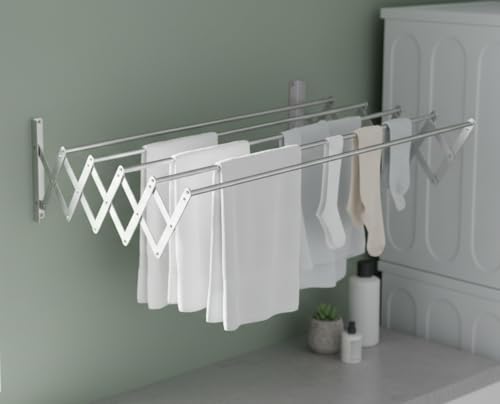 Laundry Drying Rack Wall Mount - Towel Rack Collapsible - Image 2