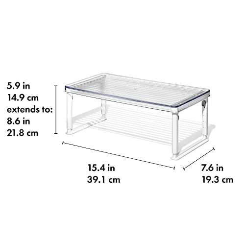 OXO Good Grips Adjustable Height Fridge Shelf Riser - Image 3