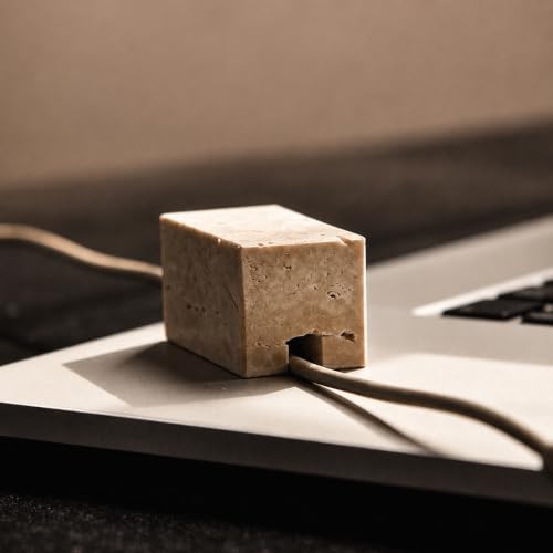 Travertine Cord Holder-Cable Organizer for Desktop, Nightstand - Image 5