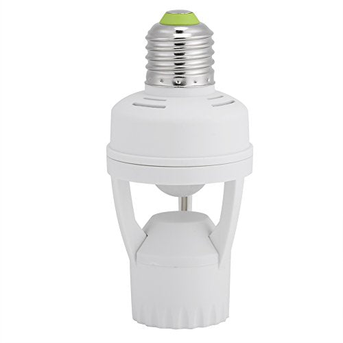 PIR Motion Sensor Light Socket, E27 Screw Light Bulb Holder LED - Image 2
