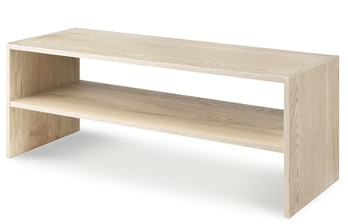 Whitmor Wood Stackable 2-Shelf Shoe Rack, White Oak, 31 inches - Image 7