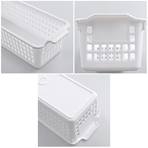 Saedy 4-Pack Slim Storage Basket, Plastic Organized Baskets - Image 4