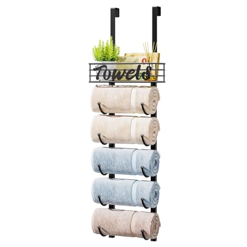 HapiRm Towel Racks for Bathroom Storage - 6 Tier Over - Image 2