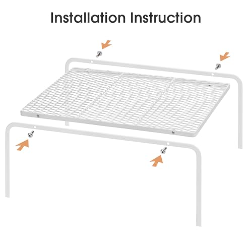 Kitchen Cupboard Organiser-2 Pack Metal Wire Storage Shelf Insert - Image 3