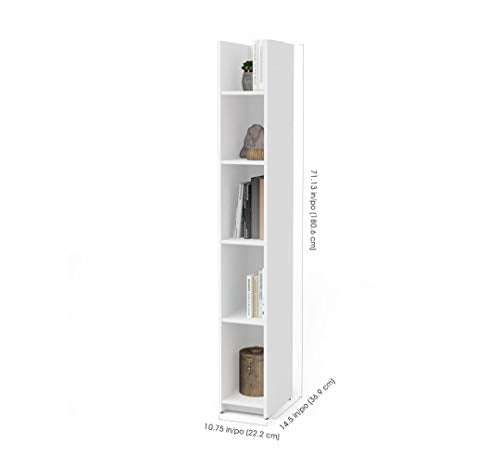 Bestar Small Space 10“ Narrow Shelving Unit in White - Image 4