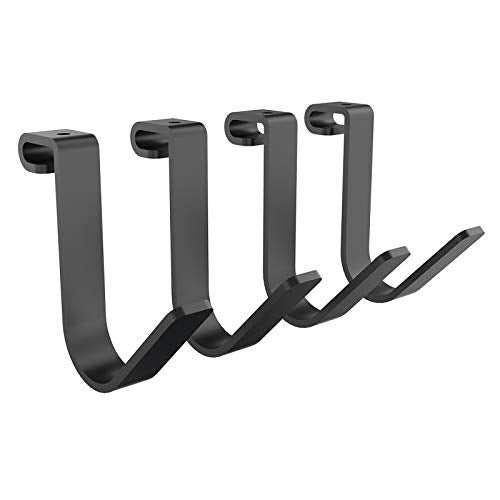 FLEXIMOUNTS 4 Pack Add-On Storage Rail Hooks, Black - Image 2