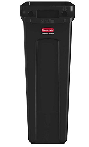 Rubbermaid Commercial Products Slim Jim Can, Black - Image 3