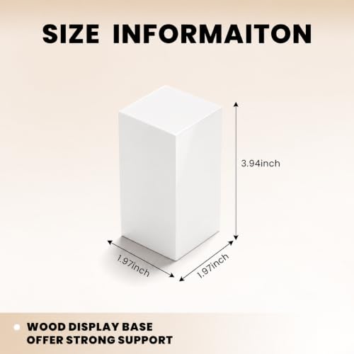 Oirlv Small White Display Riser for Jewelry,Cute Trophy Base - Image 3