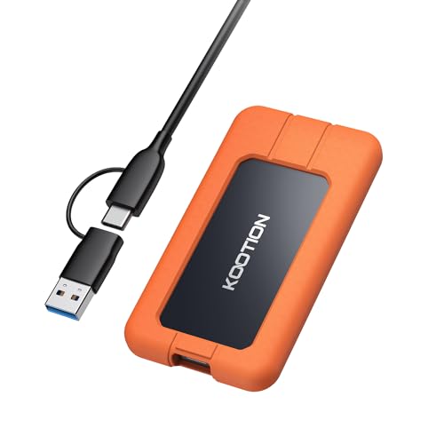 KOOTION 512GB Portable SSD USB 3.2 External SSD USB-C Up - Image 3