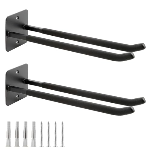 Sinoer 2 Pack Steel Wall Mount Double Garage Storage Hooks - Image 2
